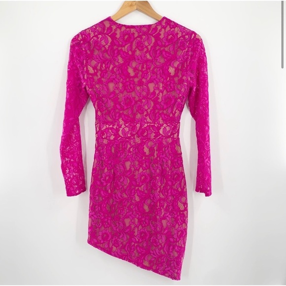 MAJORELLE Magenta Lace Dress - Picture 3 of 3